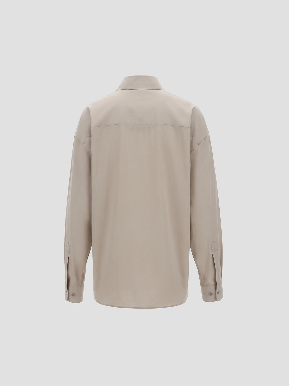 Straight Collar Twisted Shirt