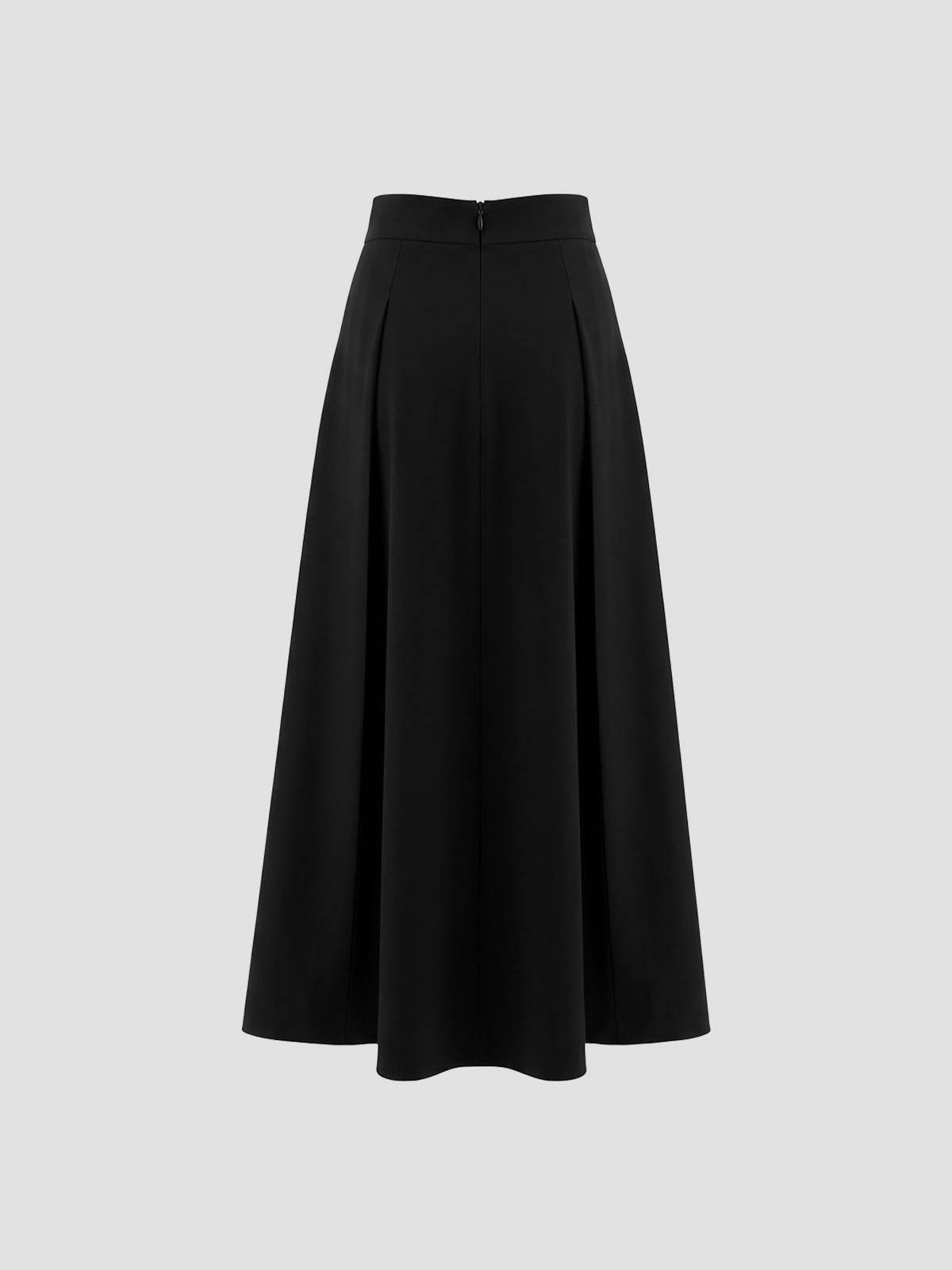 Skirt Solid Crepe Couture