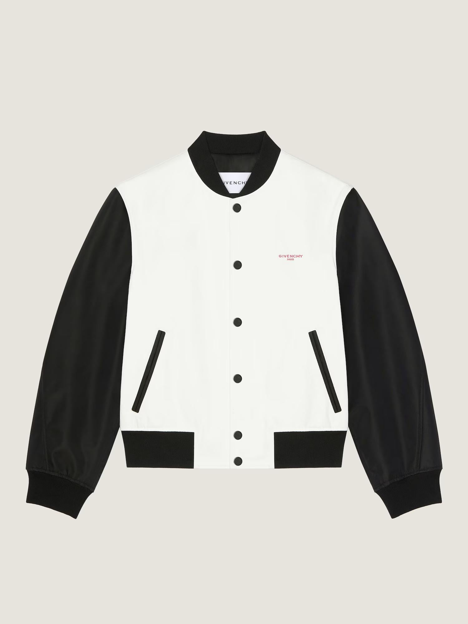 Photographic Negative Print Bomber Jacket