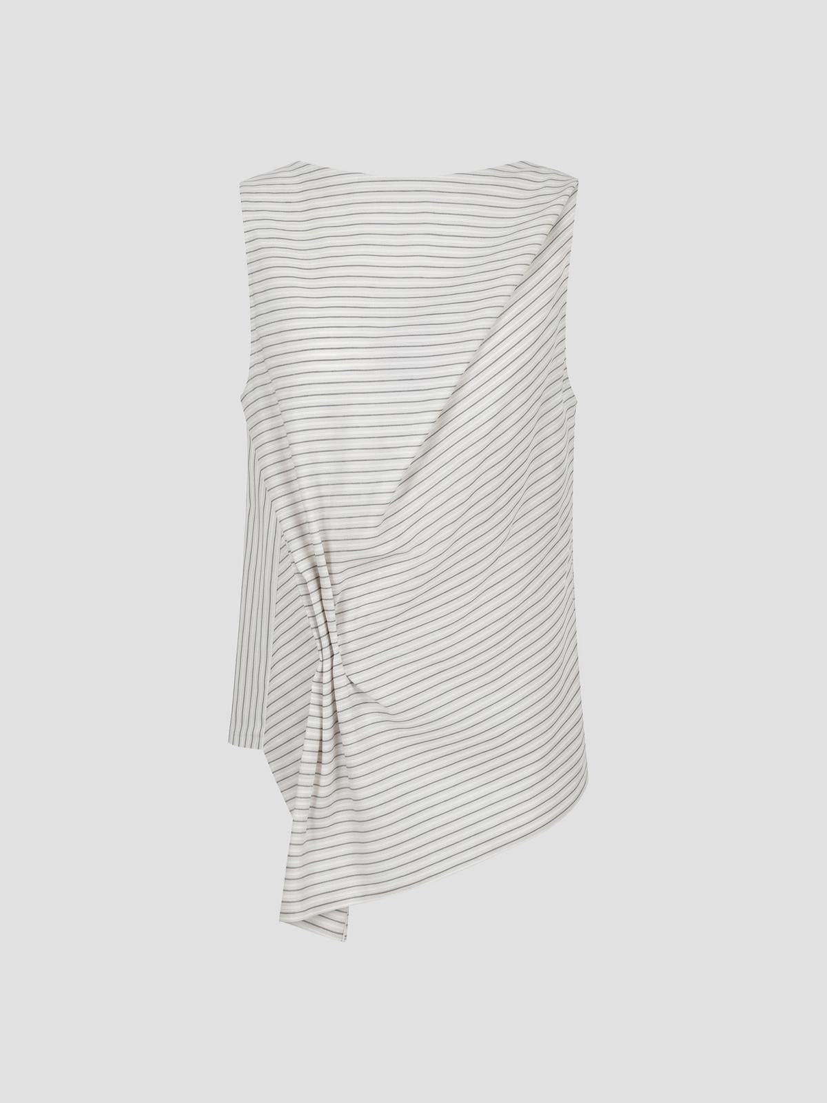 Silk-Blend Draped Top