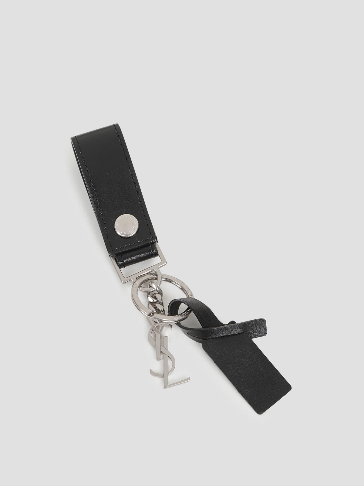 Ysl Monogram Logo Plaque Key Ring