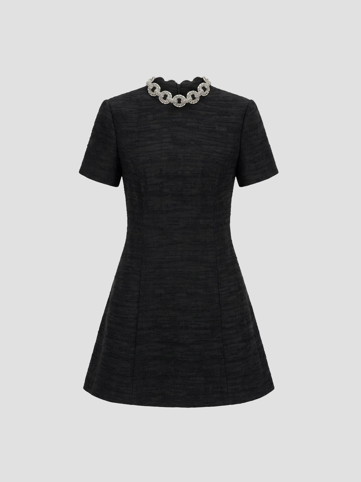 Embroidered Mini Dress