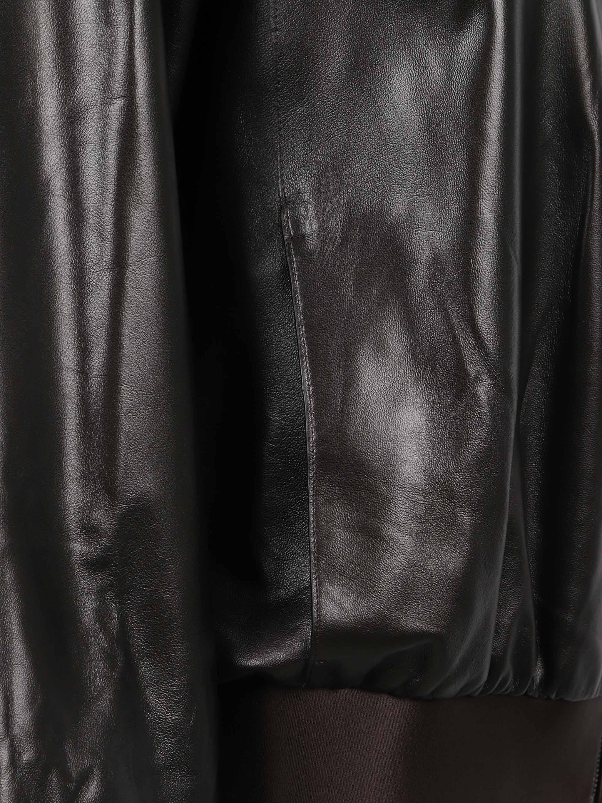 Soft Nappa Leather Bomber Jacket