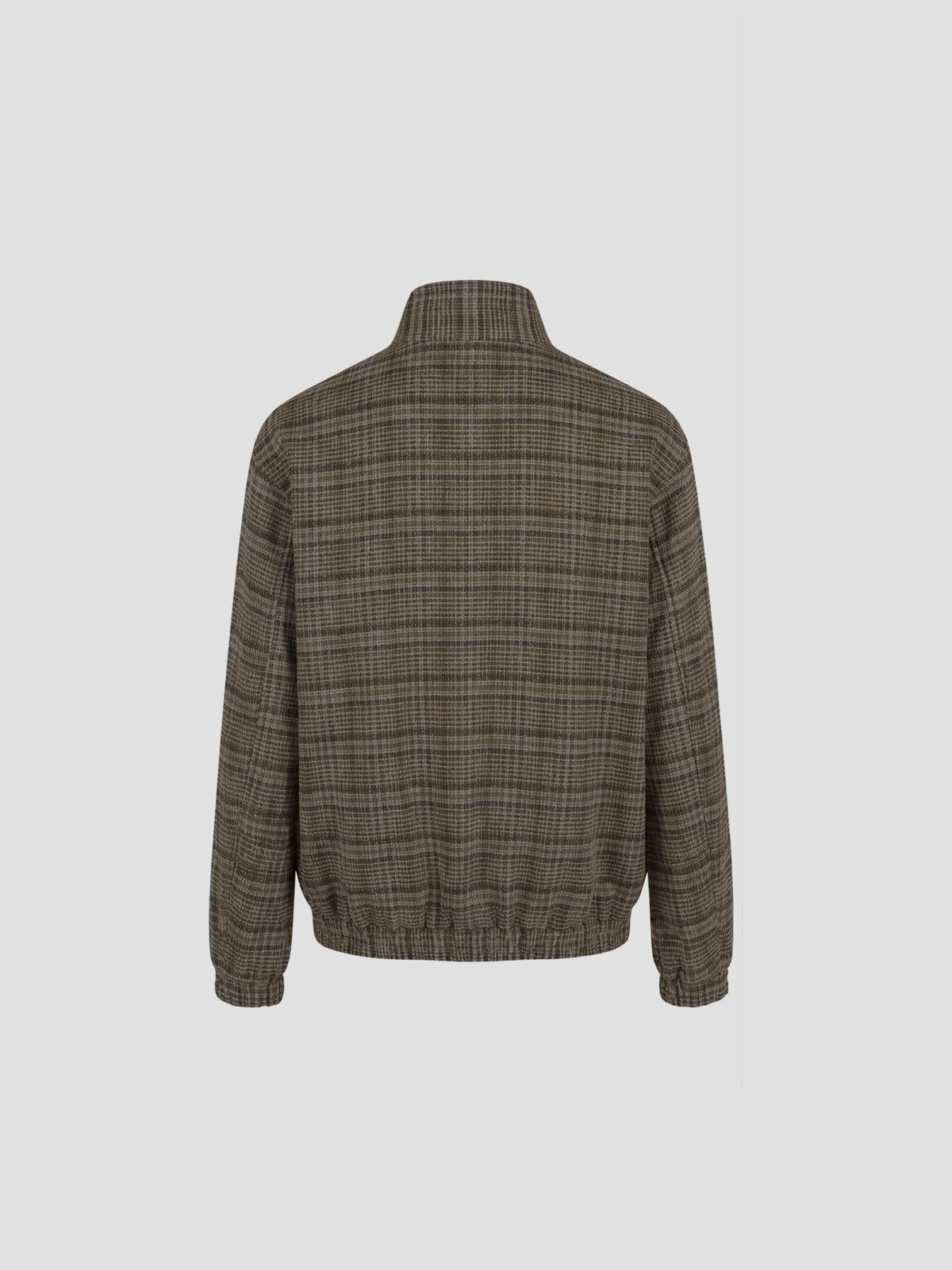 Check Zip Blouson