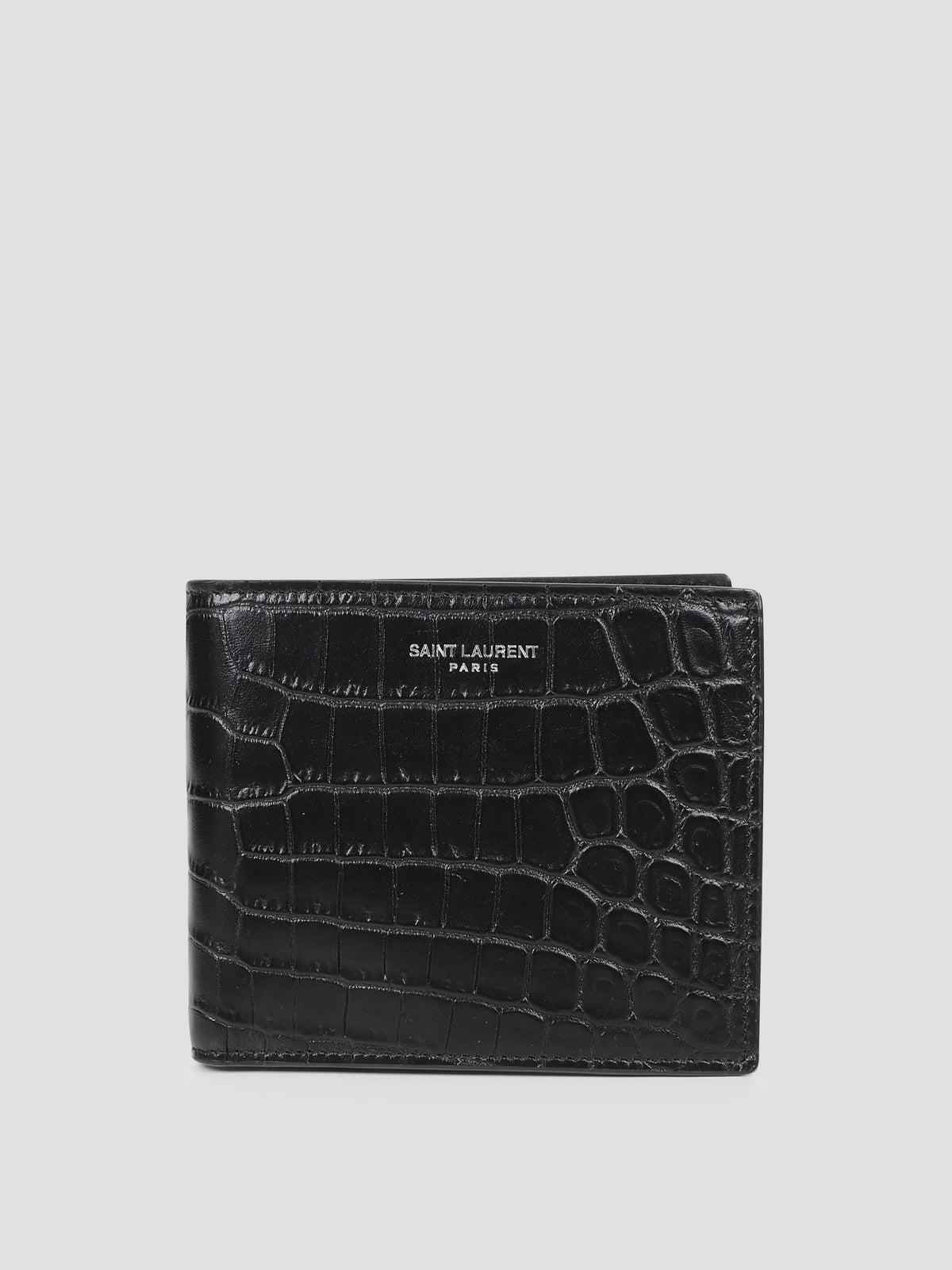Ysl East/West Embossed Bi-Fold Wallet