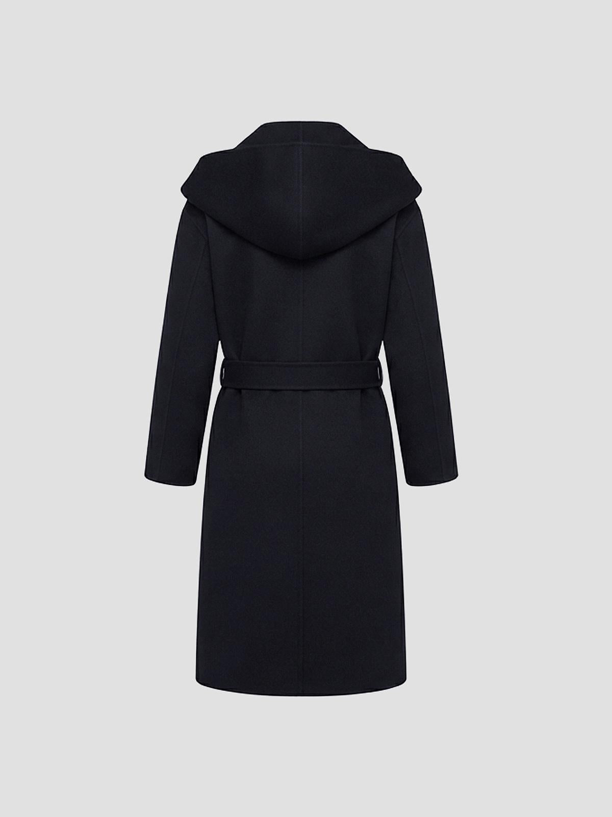 Hoodie Belted Coat