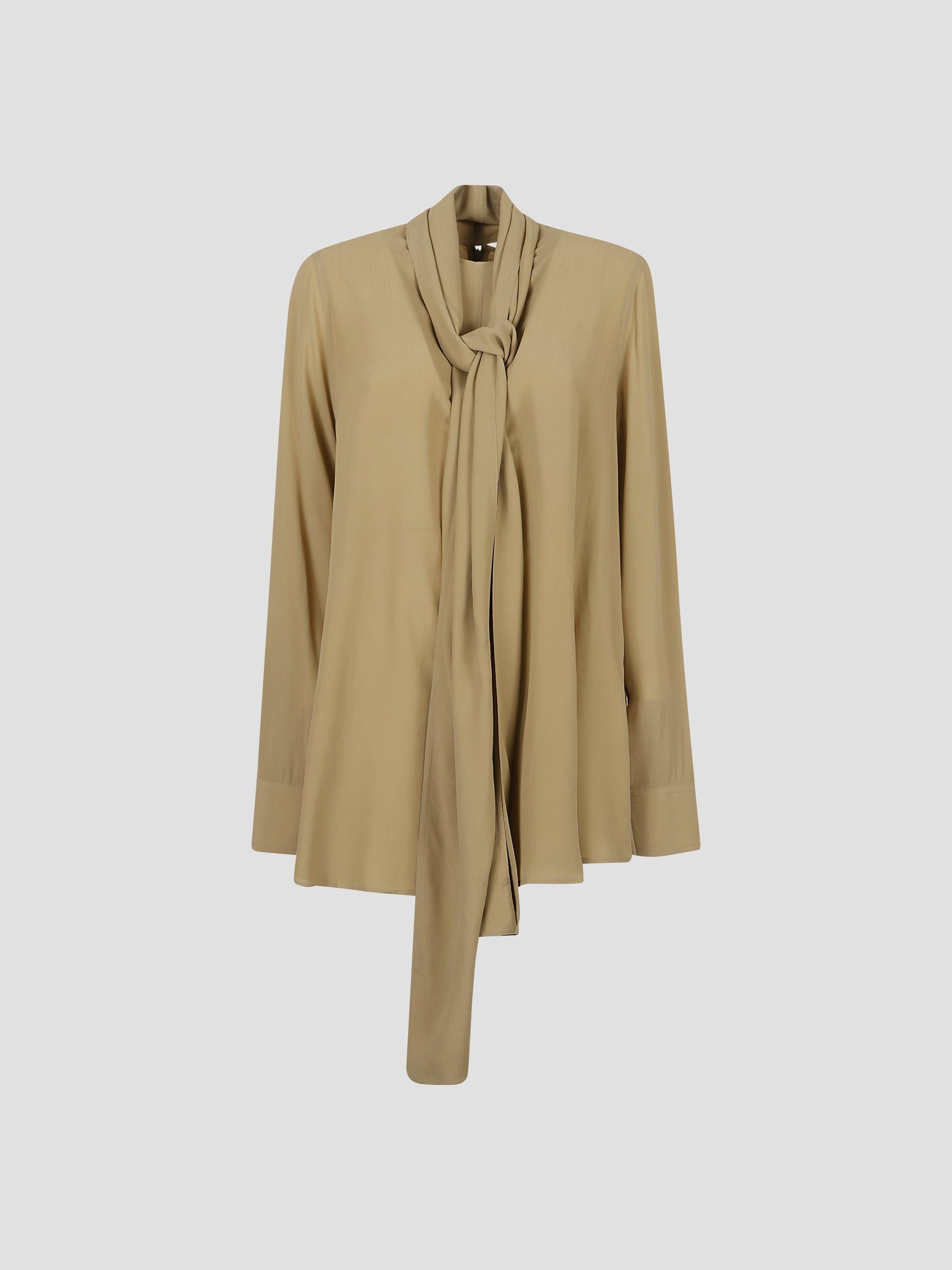 Draped Scarf Blouse