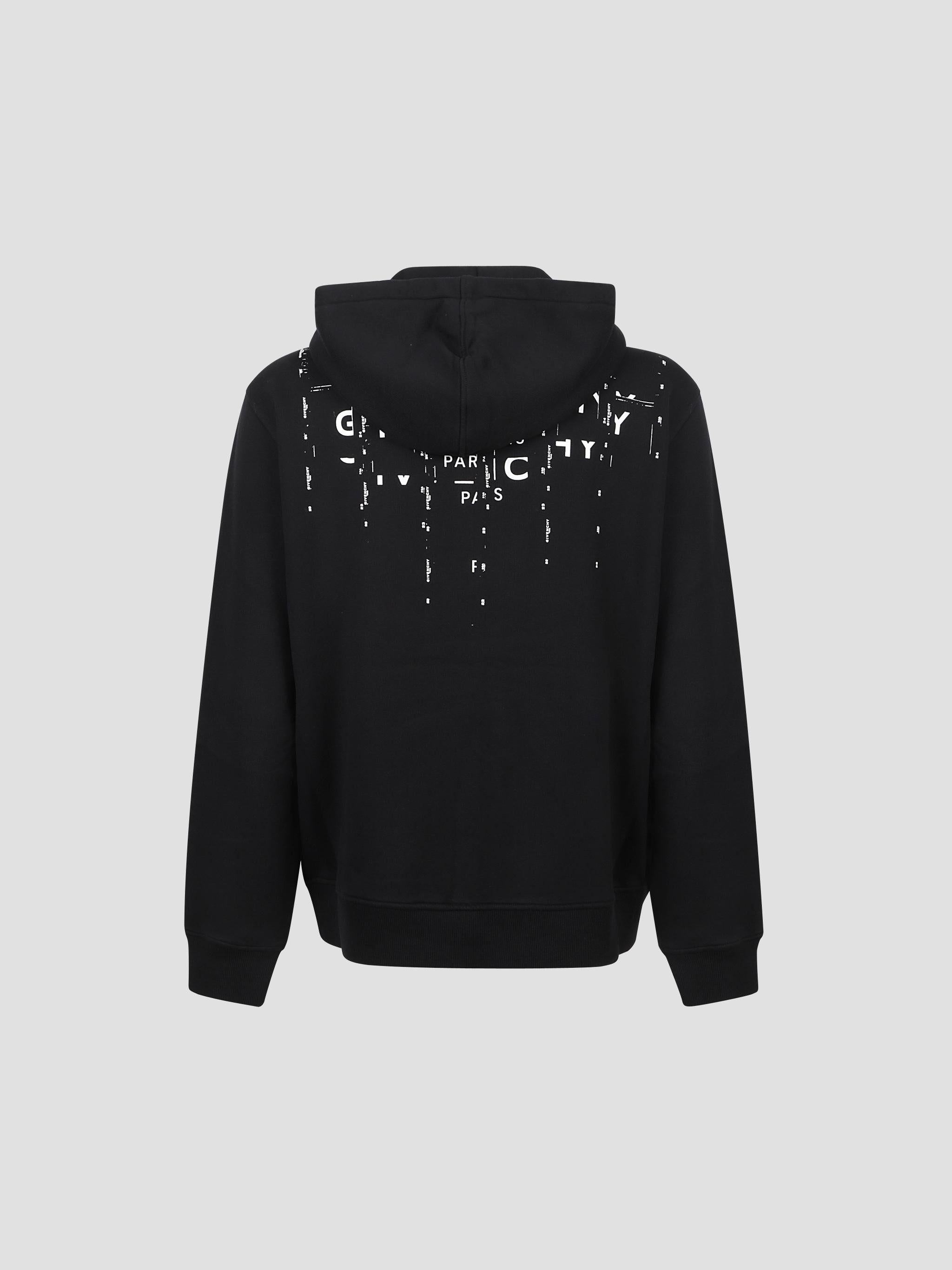 Photographic Negative Print Zipped Hoodie