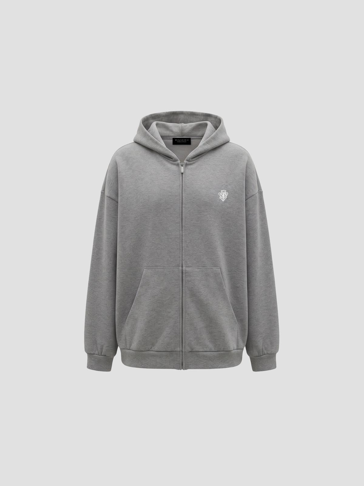 Cotton Cashmere Zip Hoodie