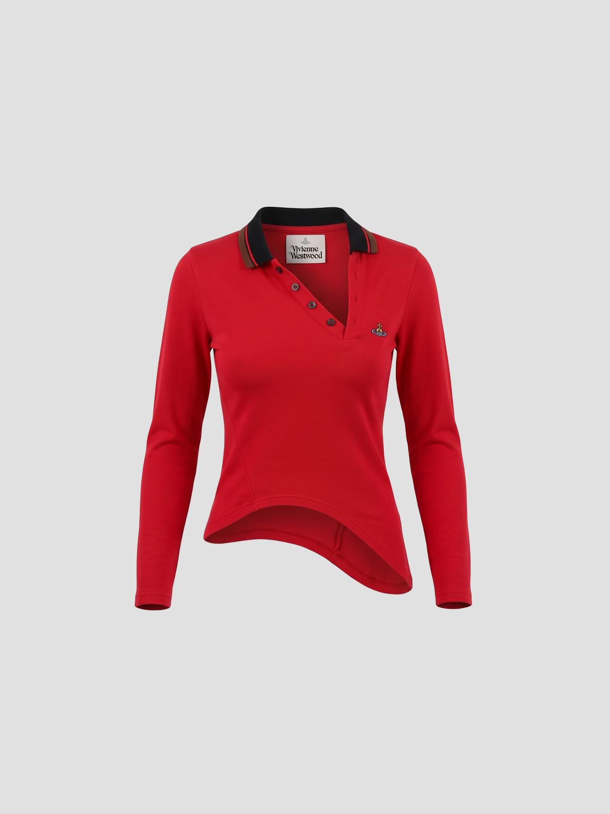 Long-Sleeve Glory Polo Red