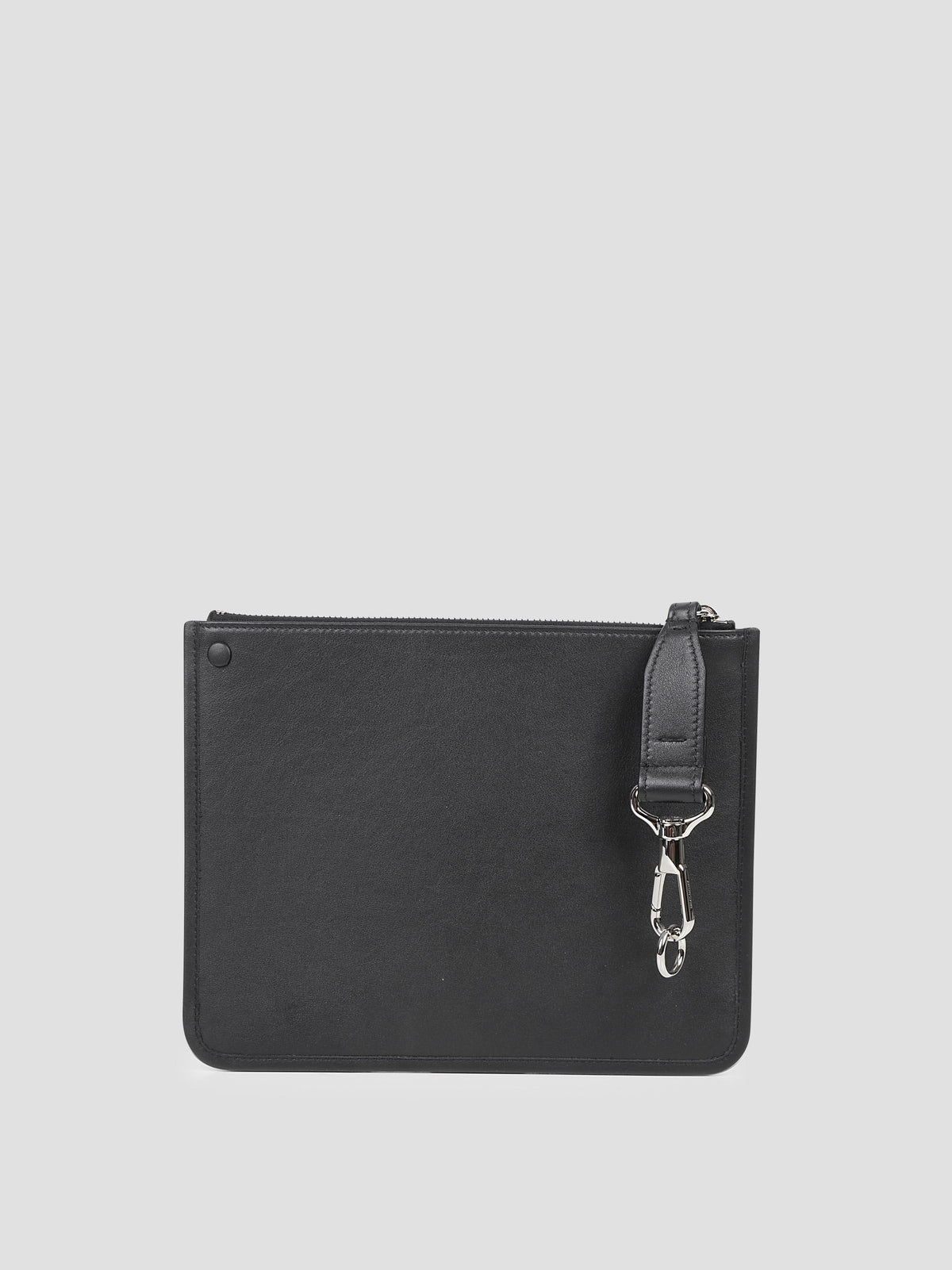 Large Zipped Leather Pouch Bag