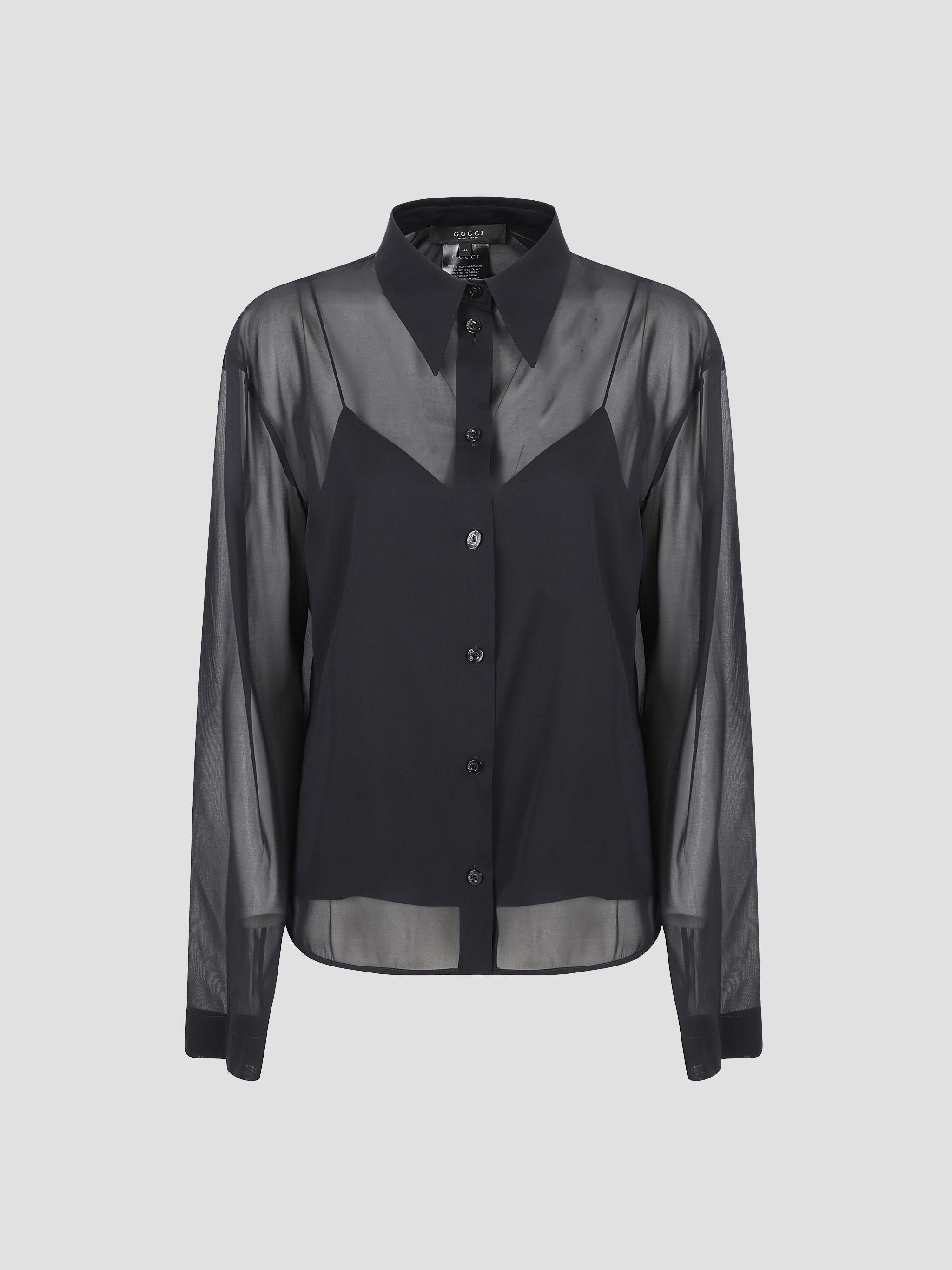 Transparent Silk Chiffon Shirt