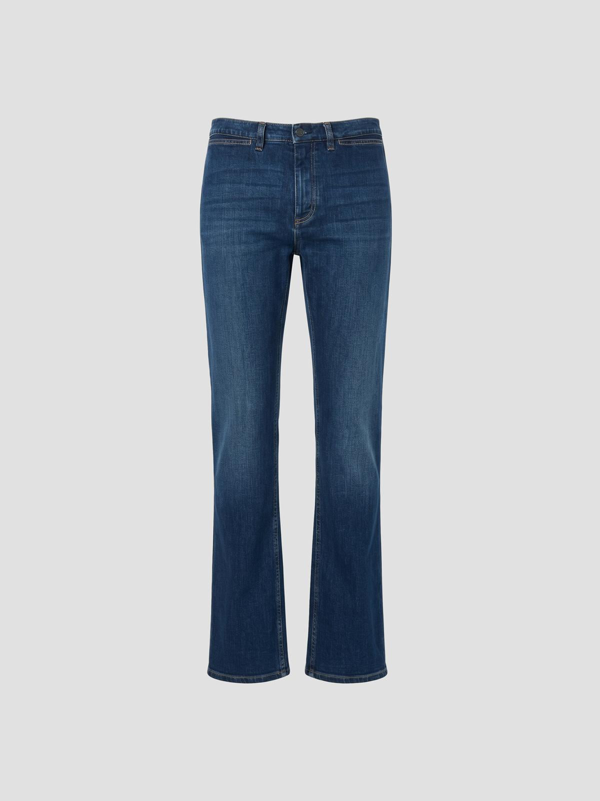 Web Stripe Cotton Denim Trousers