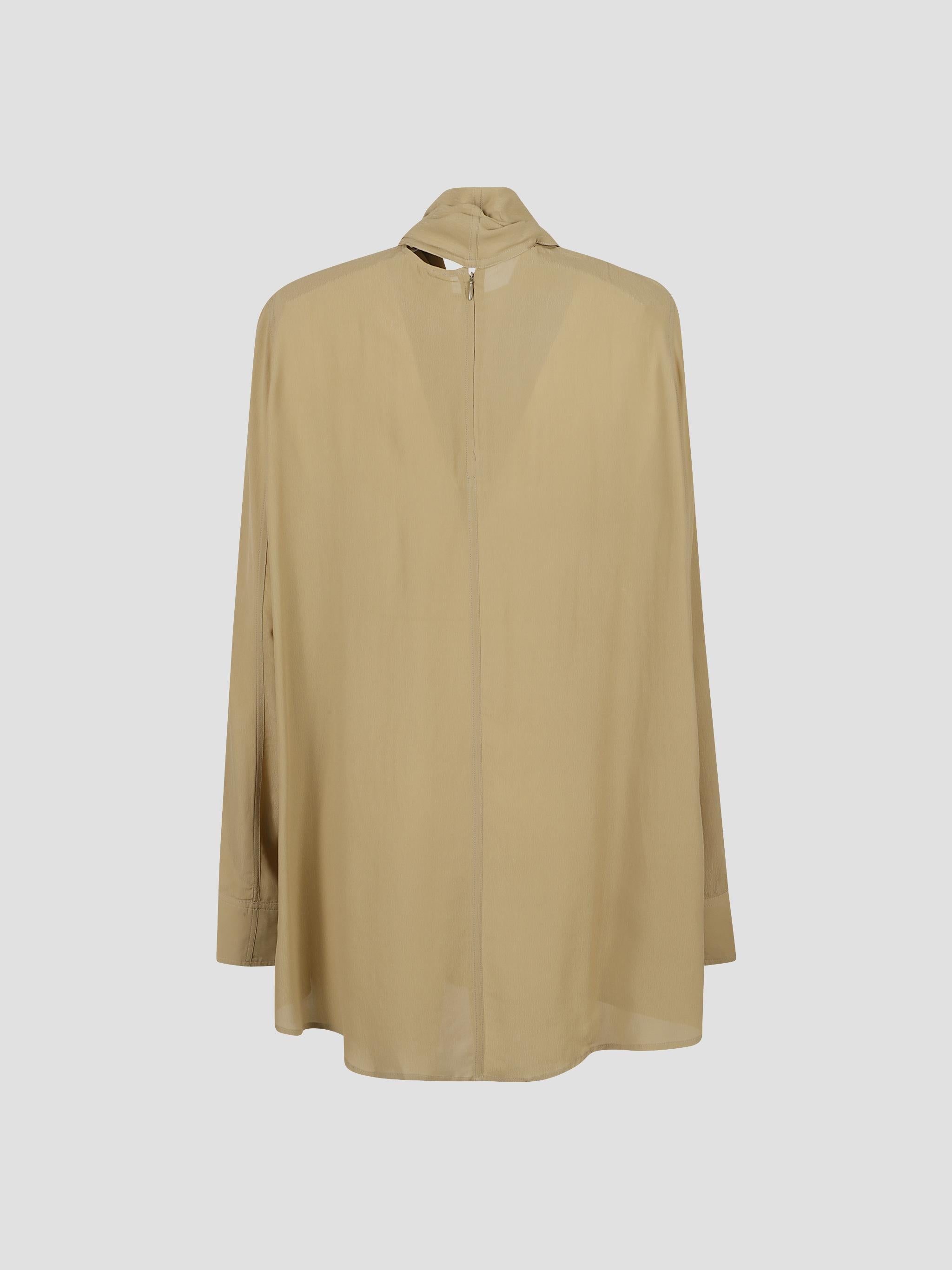 Draped Scarf Blouse