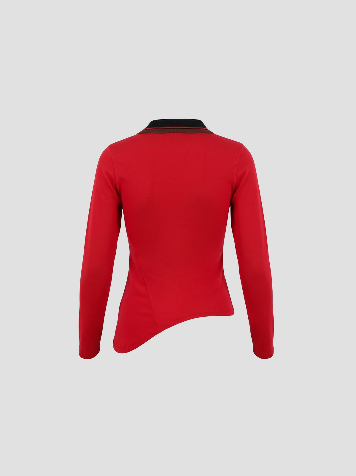 Long-Sleeve Glory Polo Red