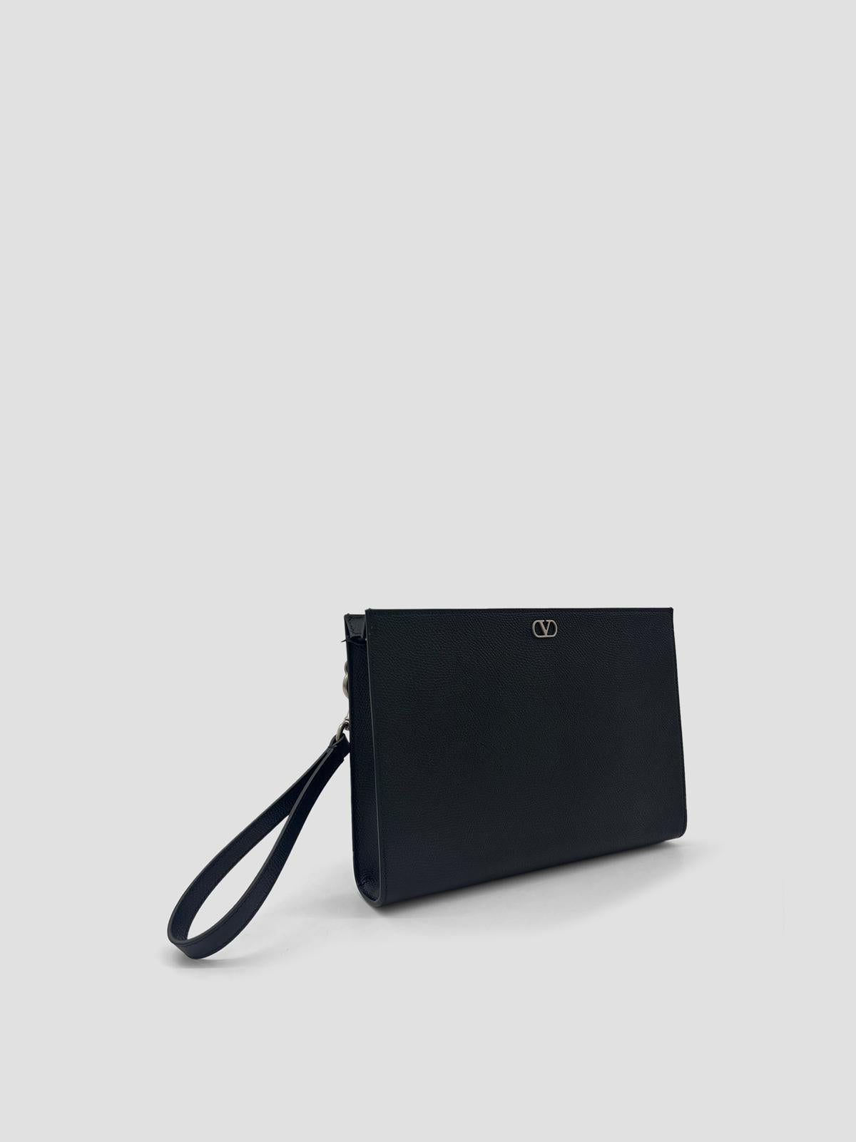 V Logo Signature Pouch