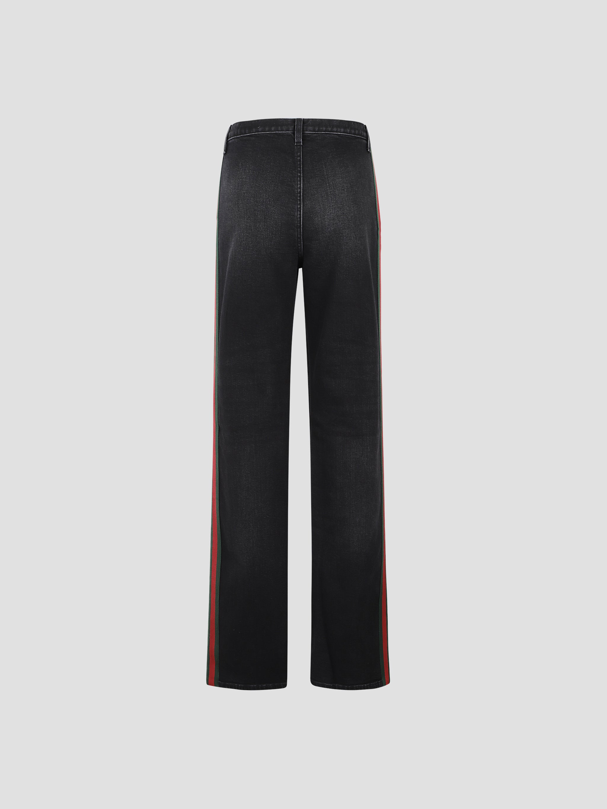 Web Stripe Straight Leg Denim Jeans
