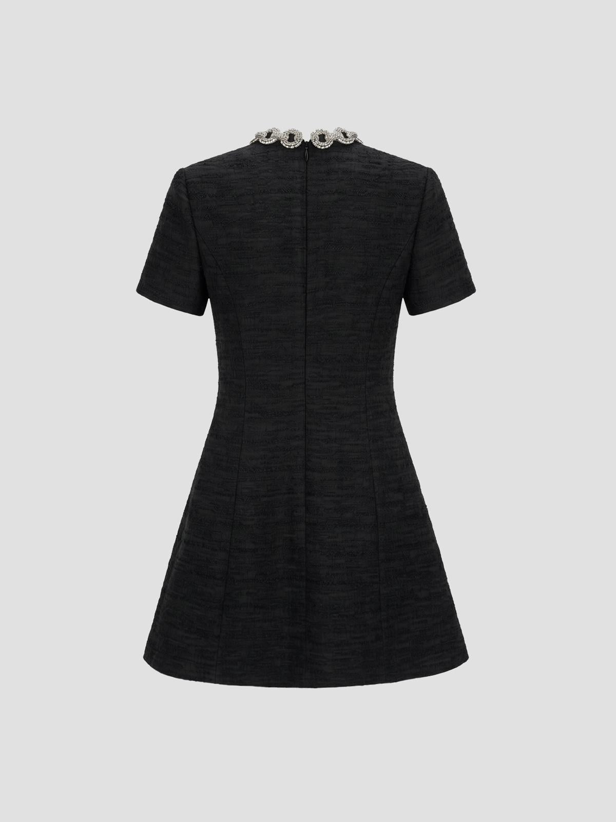 Embroidered Mini Dress
