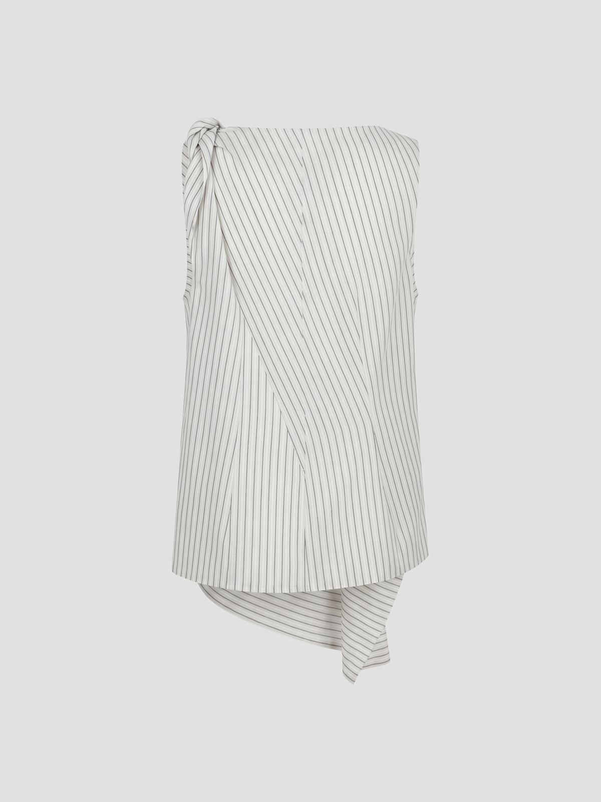 Silk-Blend Draped Top