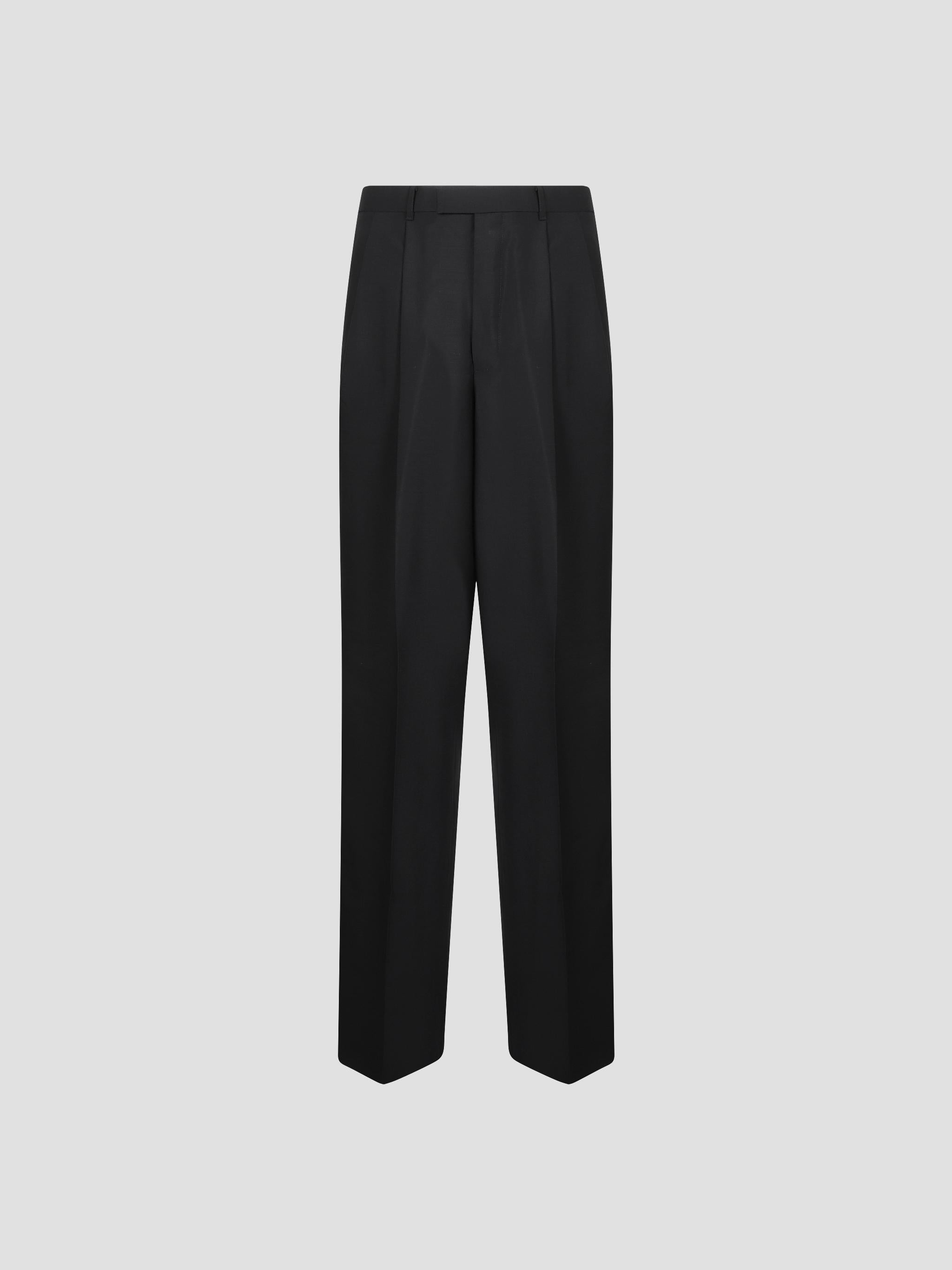 Double-Pleated Wool And Mohair Trousers