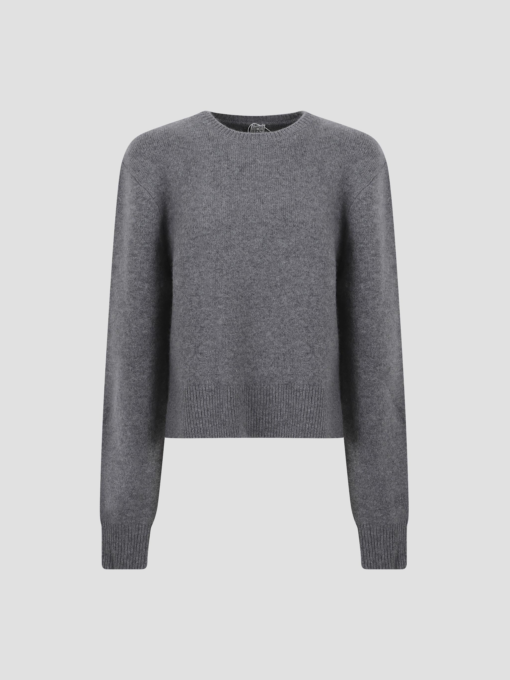 Cropped Crew-Neck Knit
