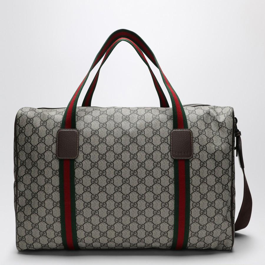 Gg Supreme Web Duffle Bag