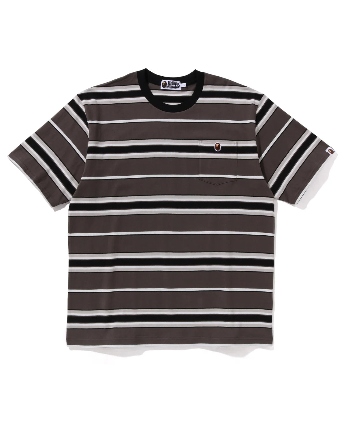 APE HEAD ONE POINT POCKET RELAXED FIT STRIPE TEE