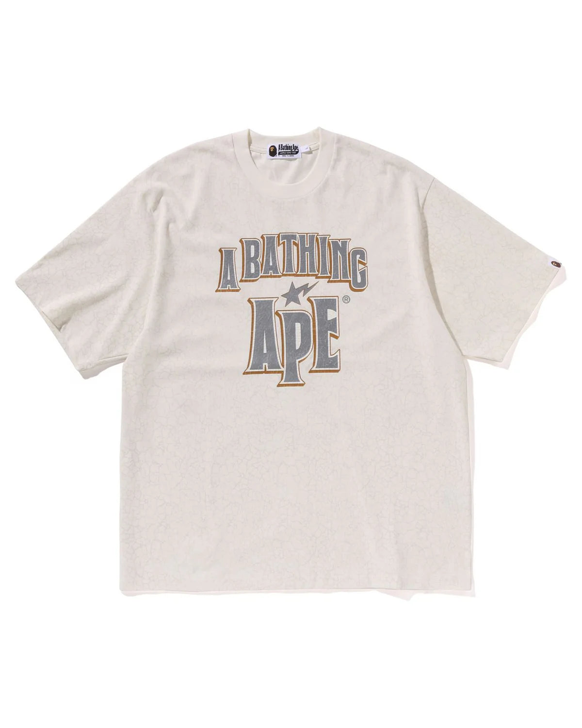 CRACK PRINT PATTERN LOGO RELAXED FIT TEE M