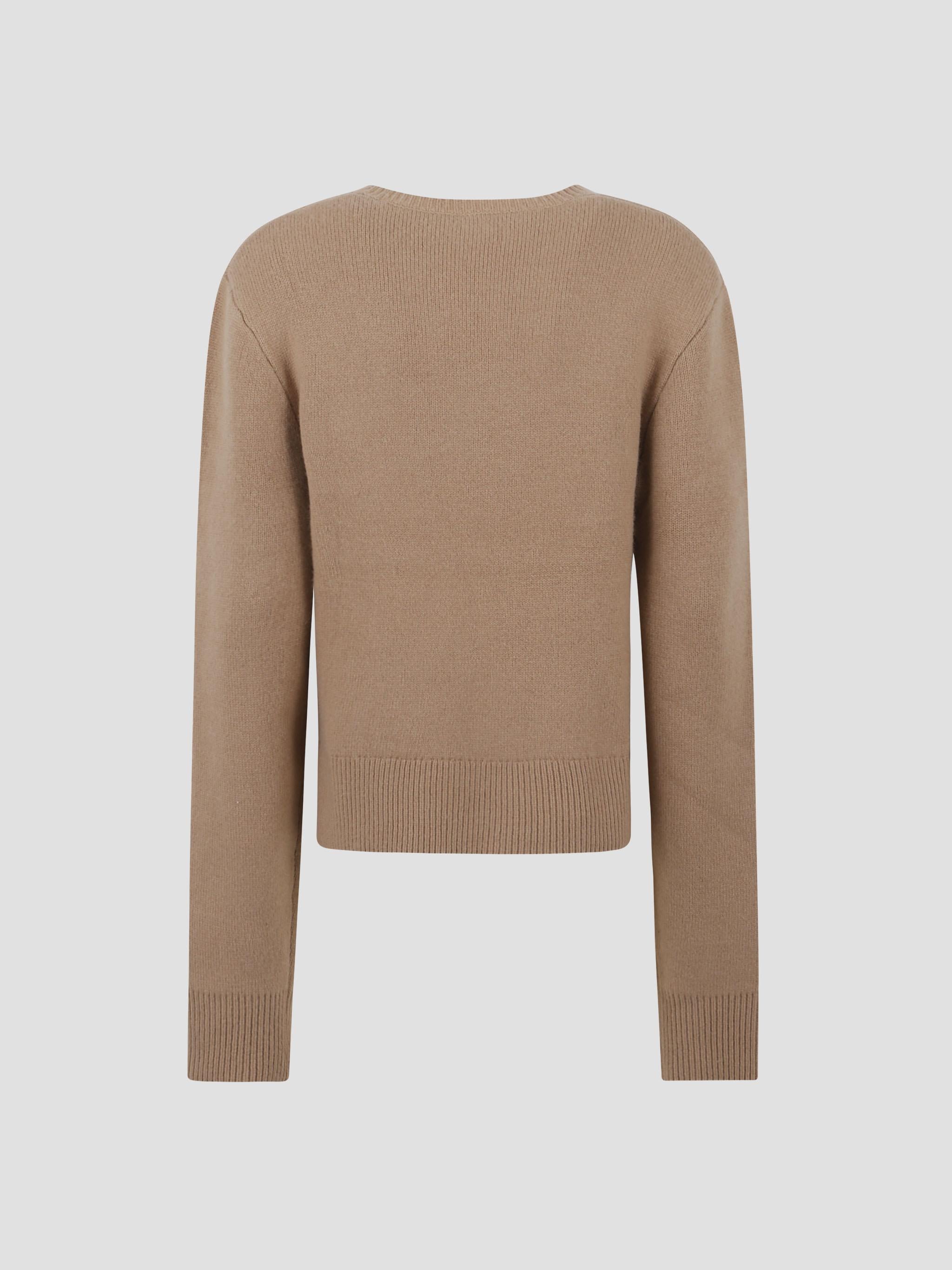 Cropped Crew-Neck Knit