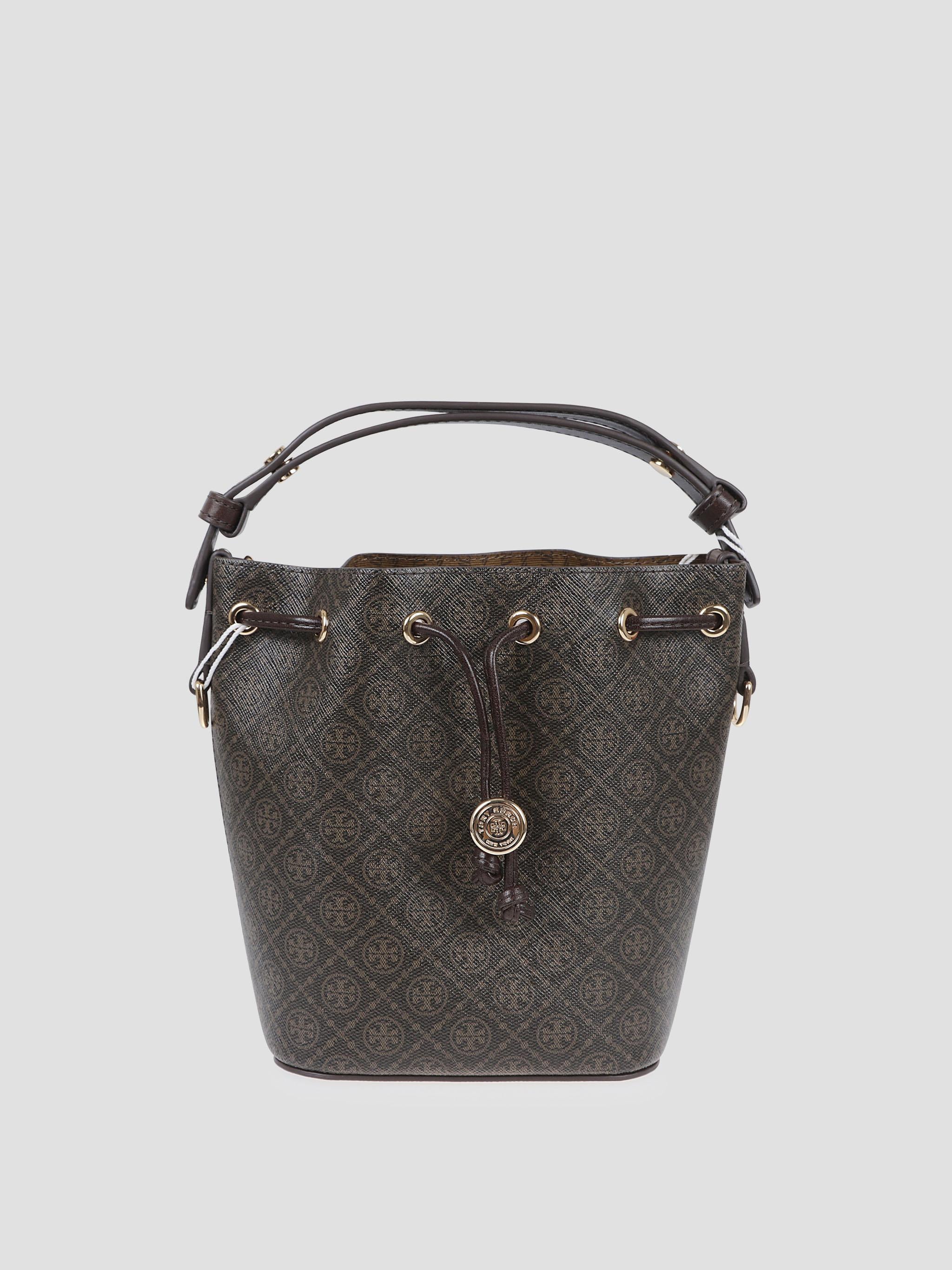 T Monogram Coated Canvas Mini Bucket Bag