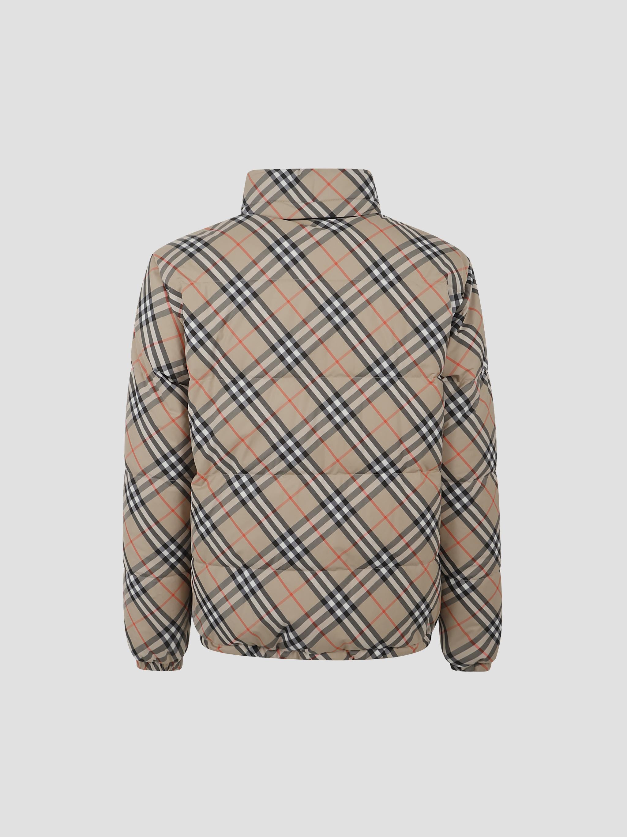 Checked Reversible Down Jacket