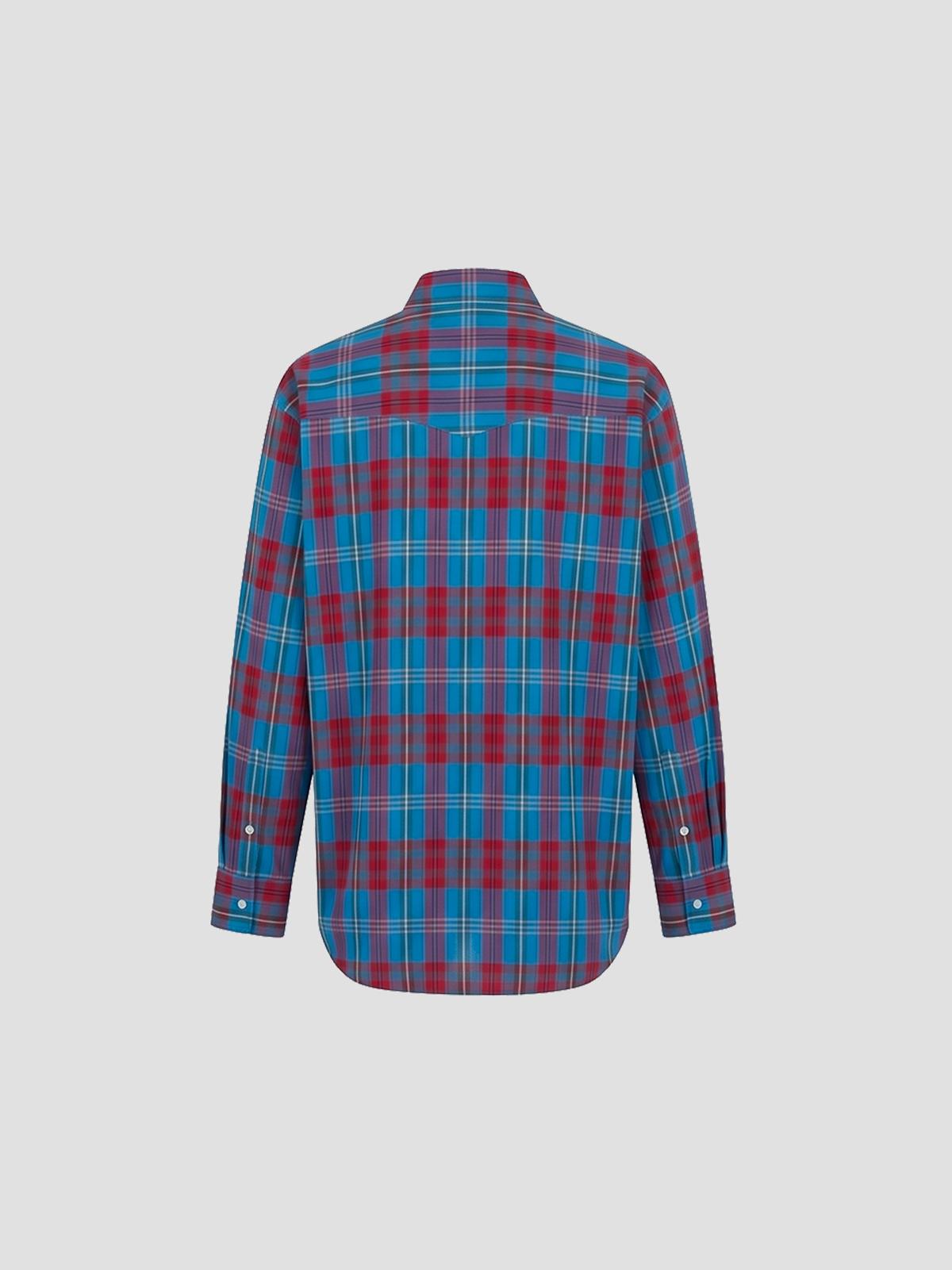 High Twist Cotton Silk Check Shirt