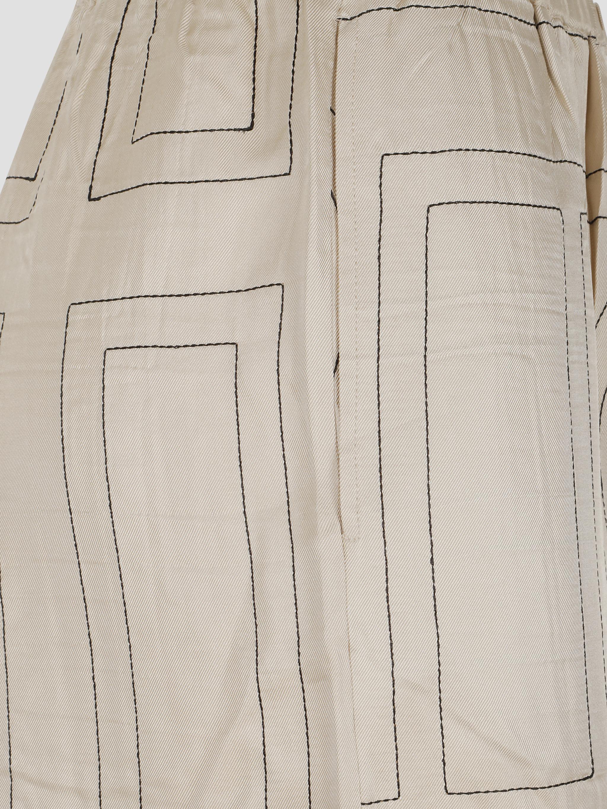 Monogram Silk Pj Bottoms