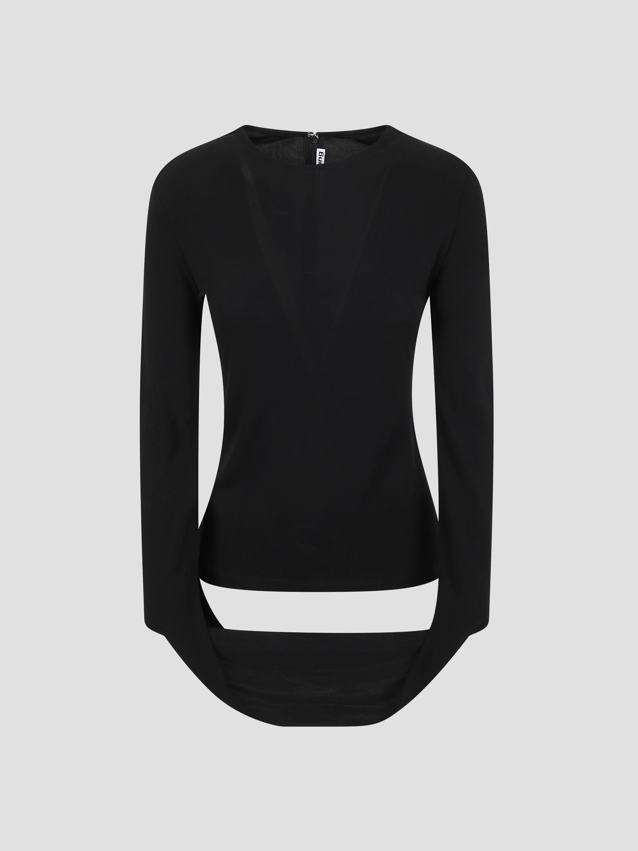 Ls Top W/ Drape Back Sleeves
