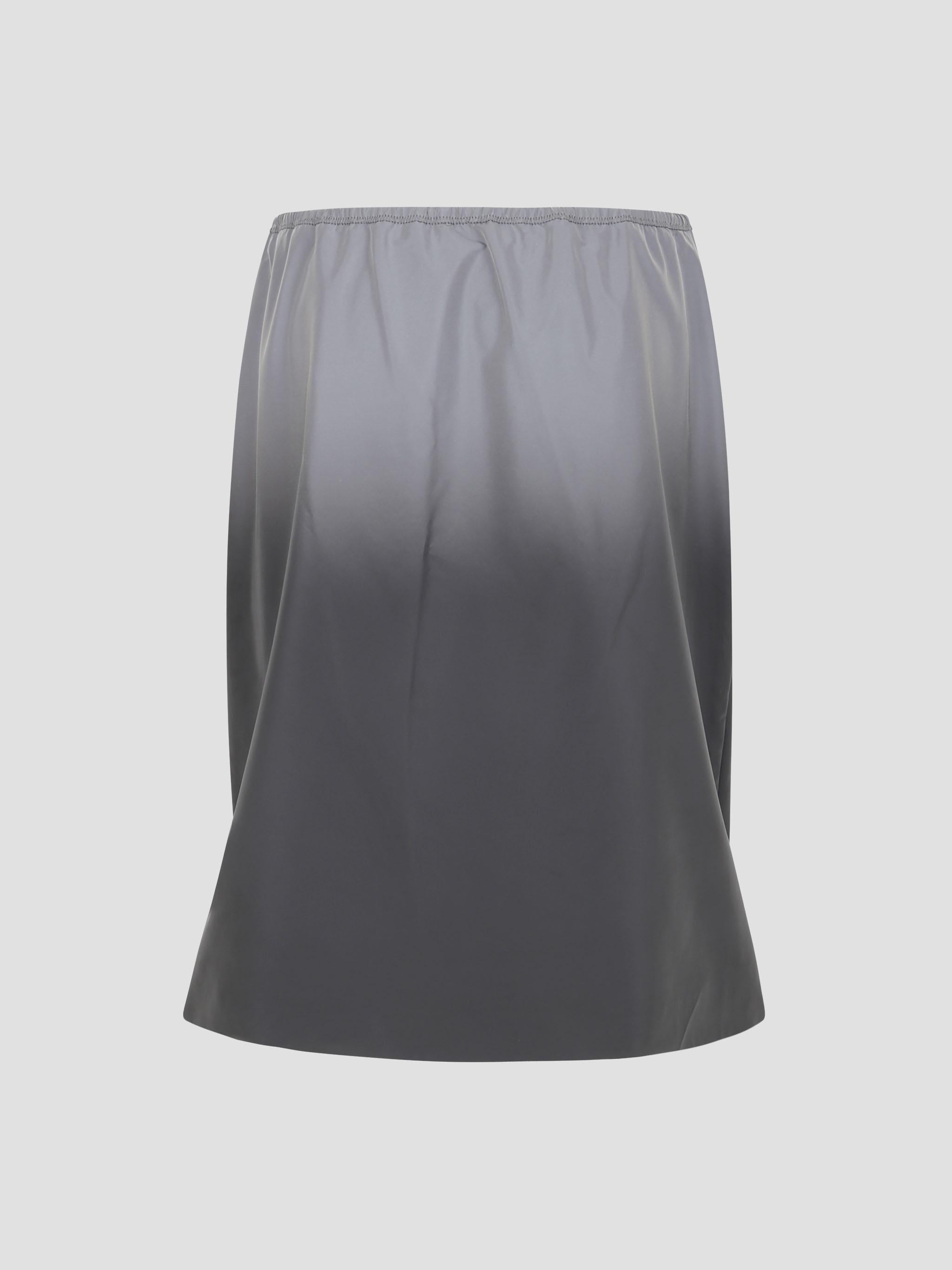 Reflective Mid-Rise Midi Skirt