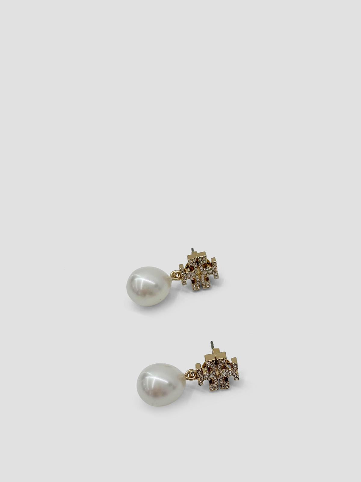 Moondance Pearl And Pavé Drop Earrings
