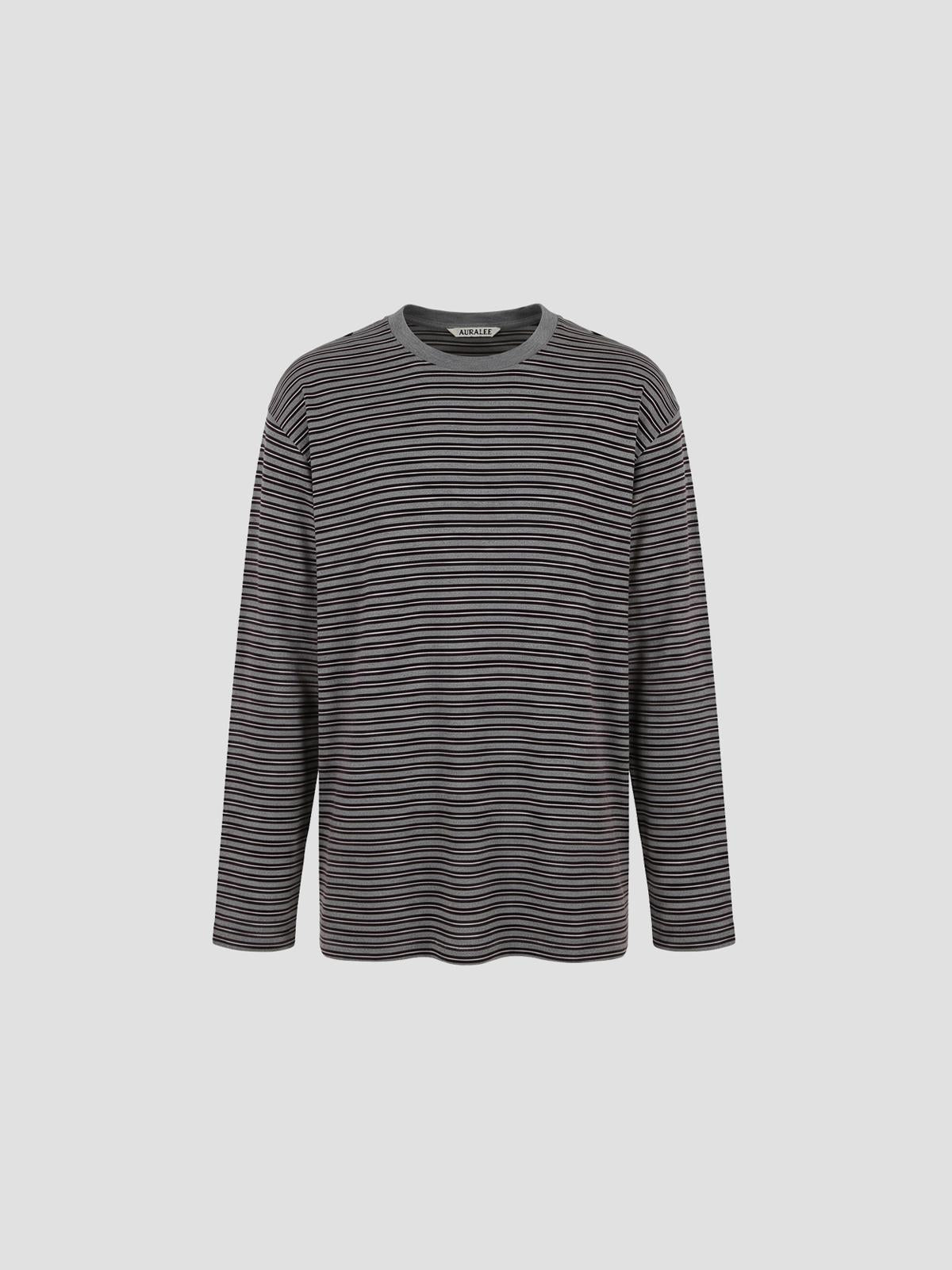 Soft Smooth Wool Stripe Jersey L/S Tee