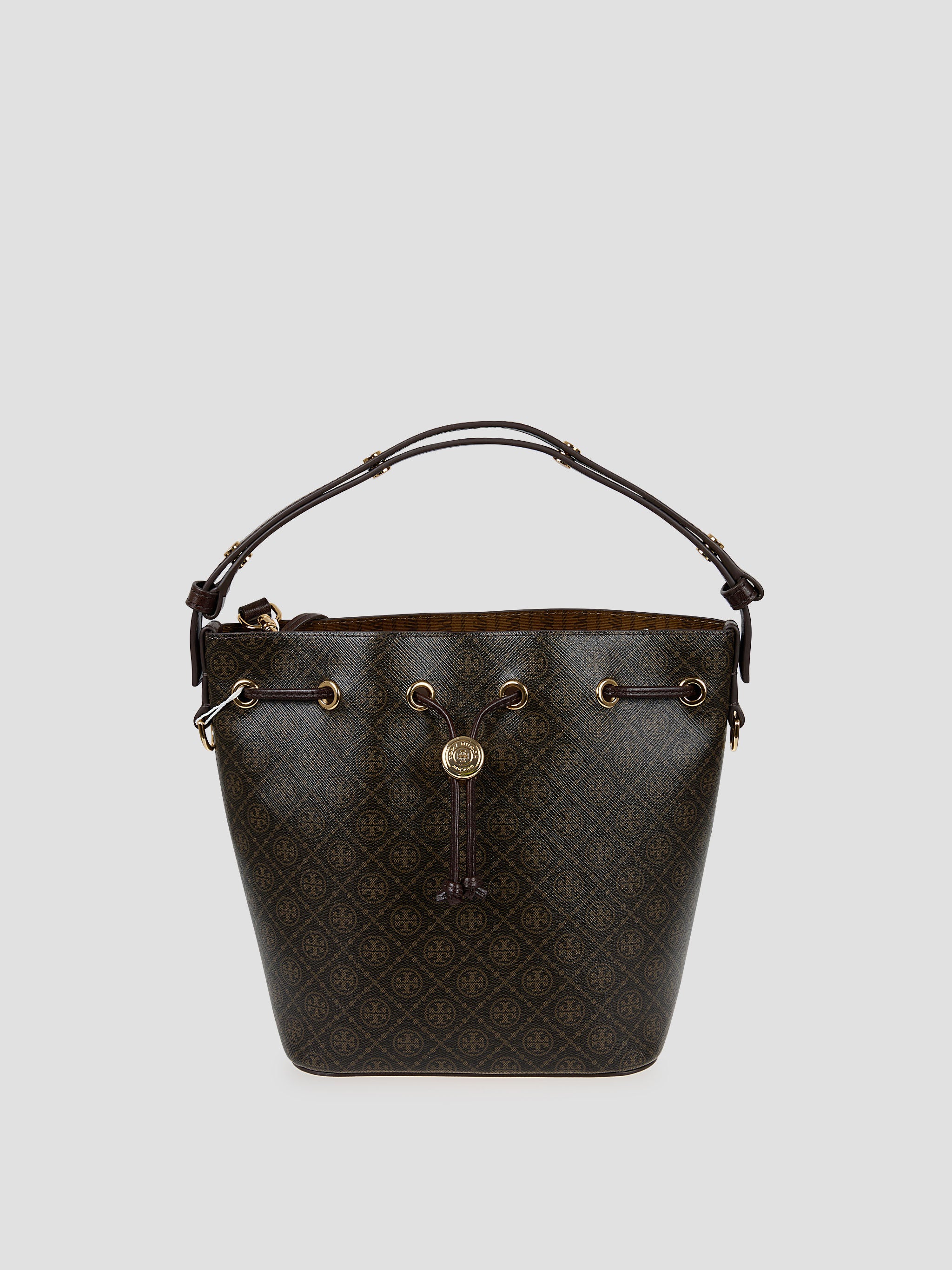 T Monogram Coated Canvas Bucket Bag