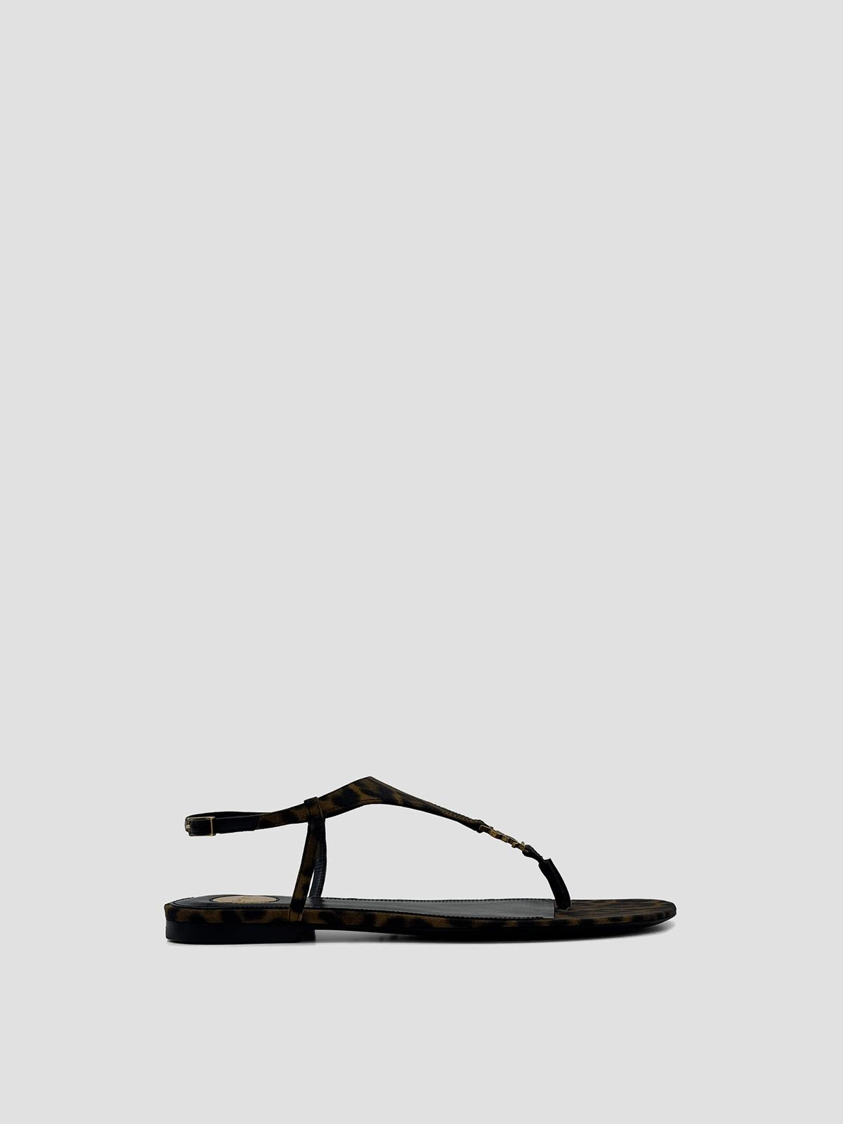 Cassandra Sandals In Leopard Grosgrain
