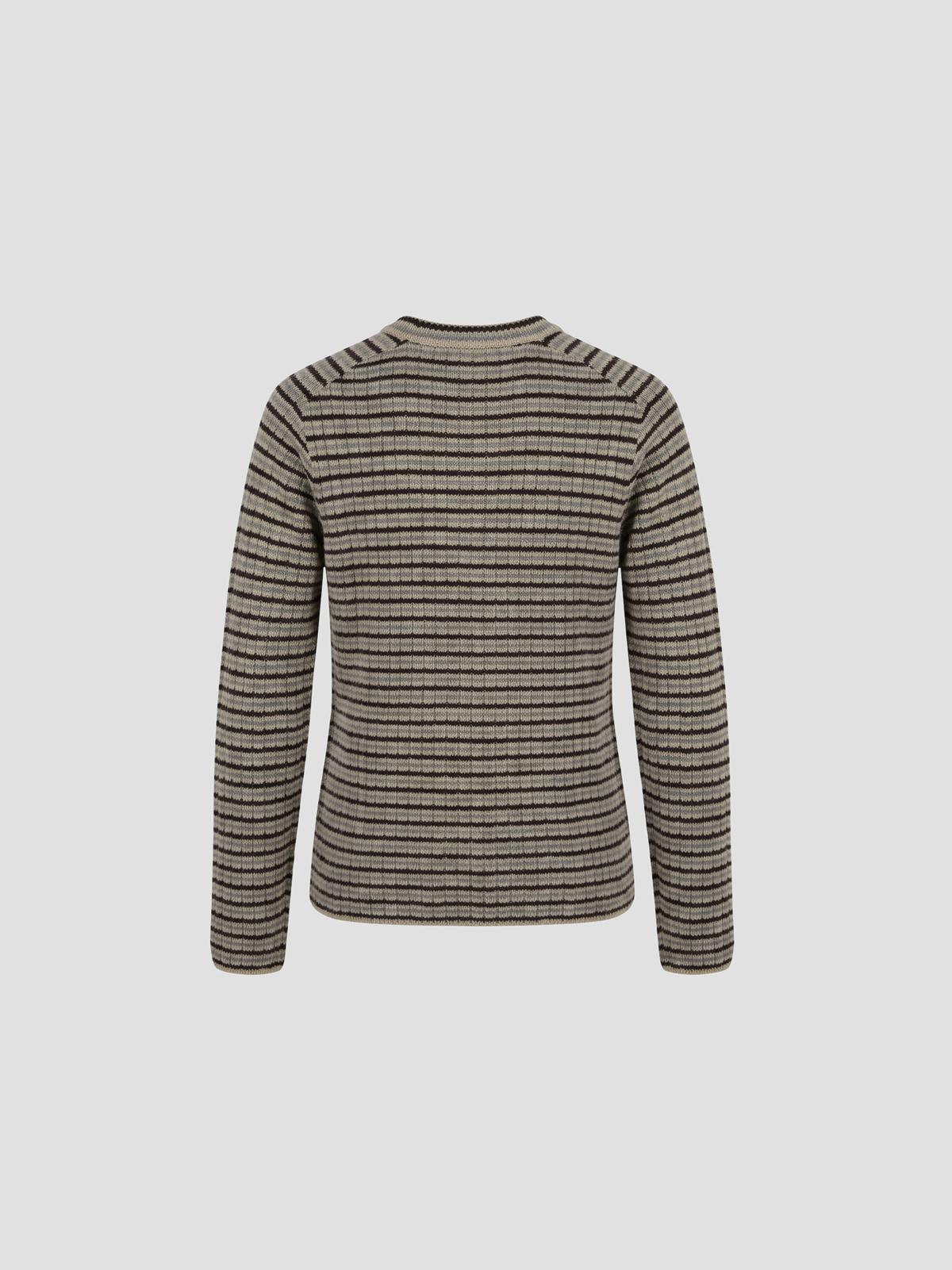 Shetland Wool Cashmere Rib Knit P/O
