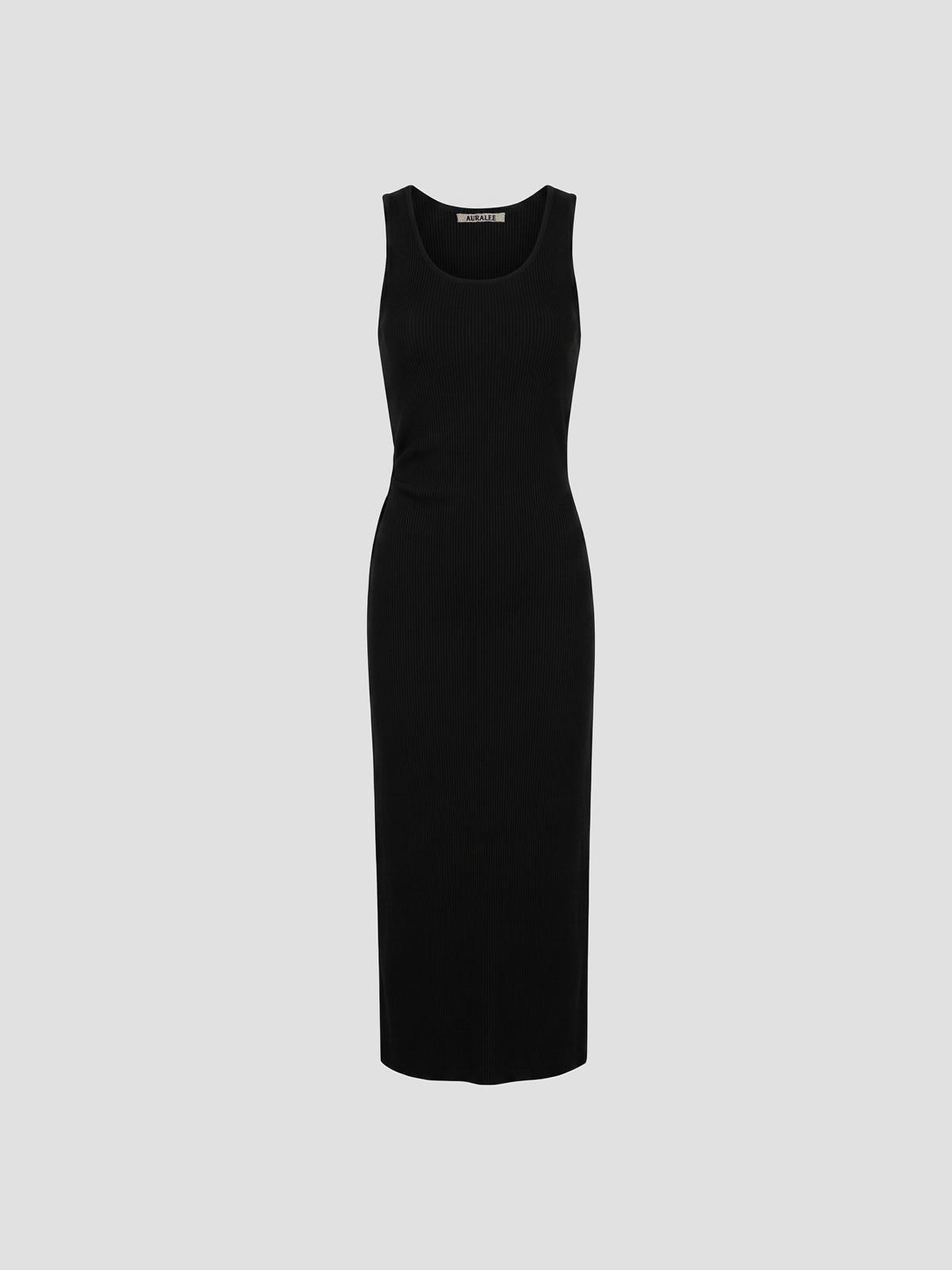 High Gauge Tuck Rib Knit Dress