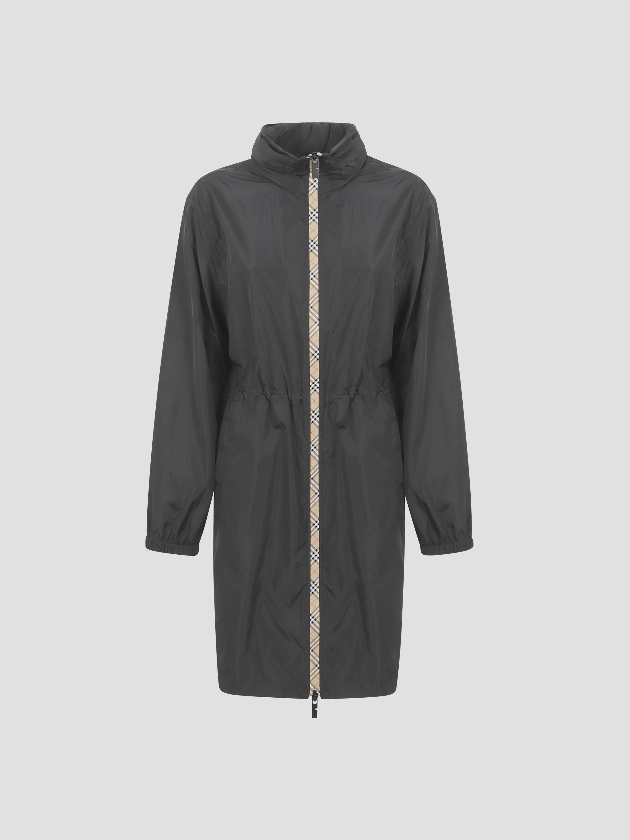 Vintage Check Trim Zipped Parka