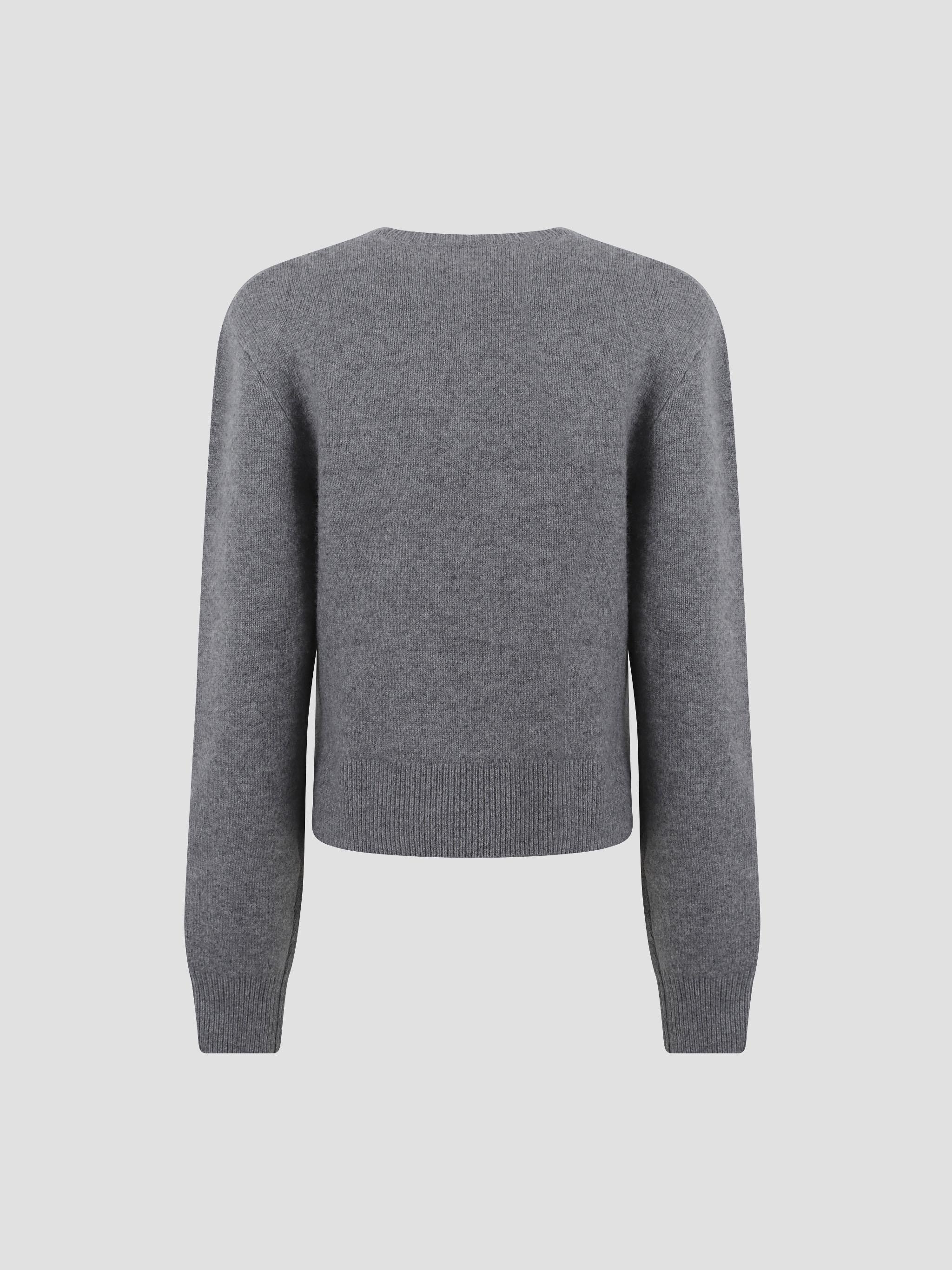 Cropped Crew-Neck Knit