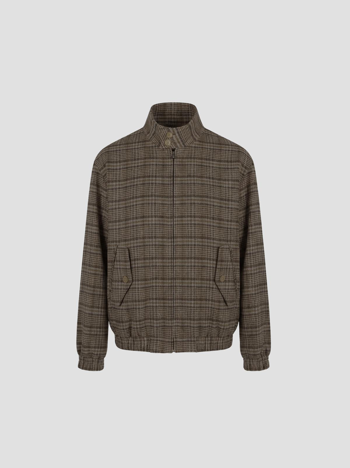 Check Zip Blouson
