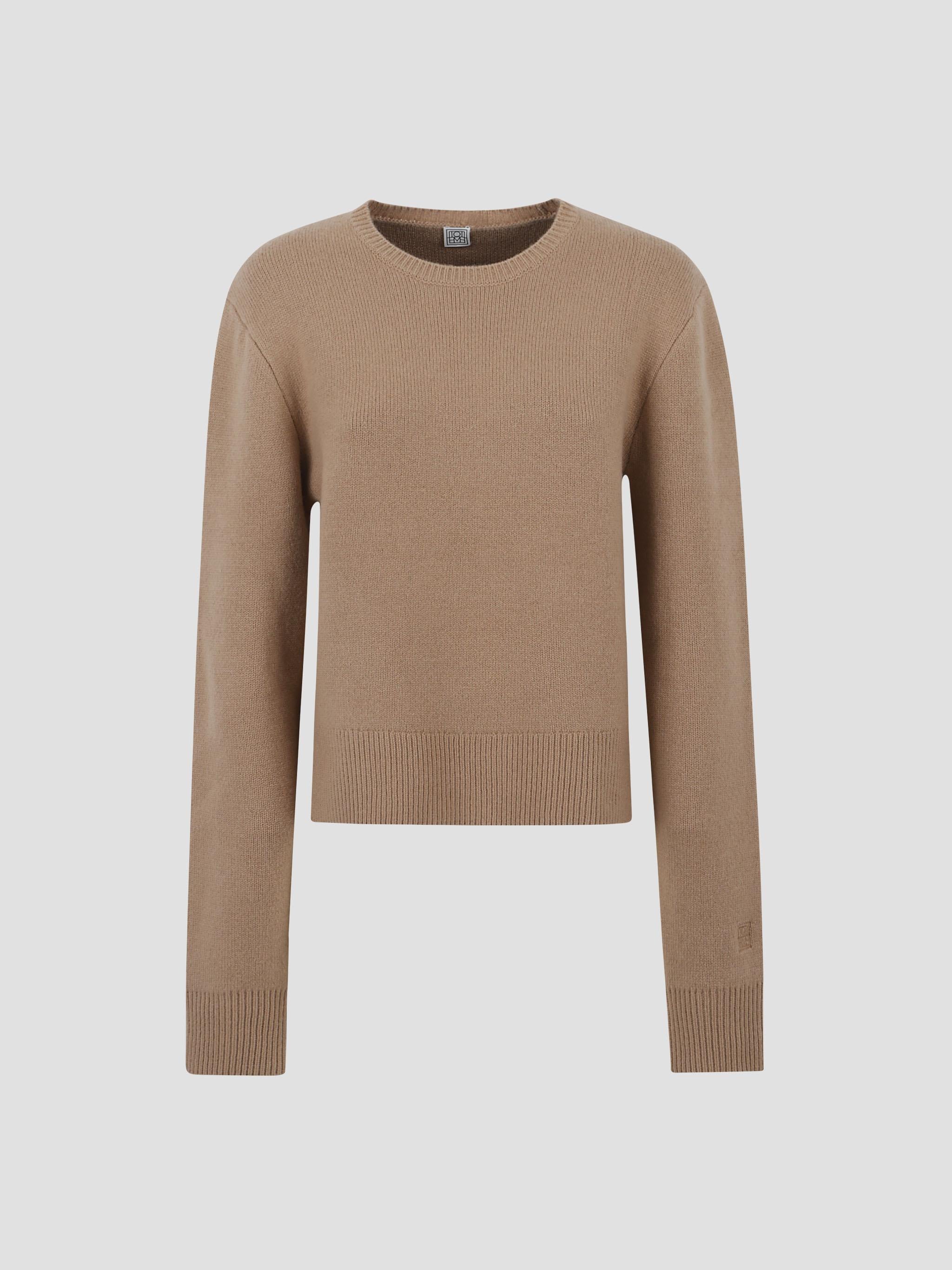 Cropped Crew-Neck Knit