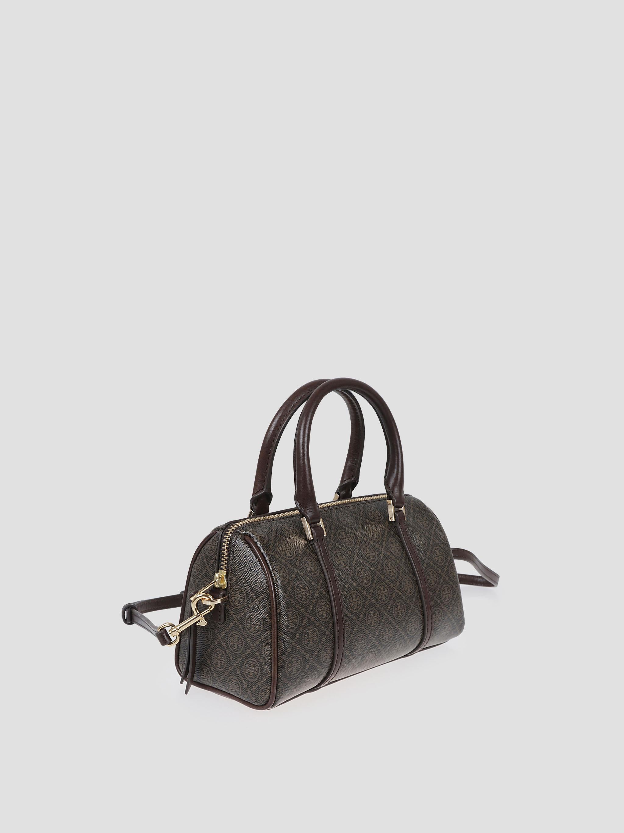 T Monogram Coated Canvas Mini Barrel Bag